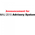 Announcement for AAU 2015 Advisory System Announcement for AAU 2015 Advisory System