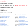 Announcement for AAU 1/2018 Advisory Session Announcement for AAU 1/2018 Advisory Session