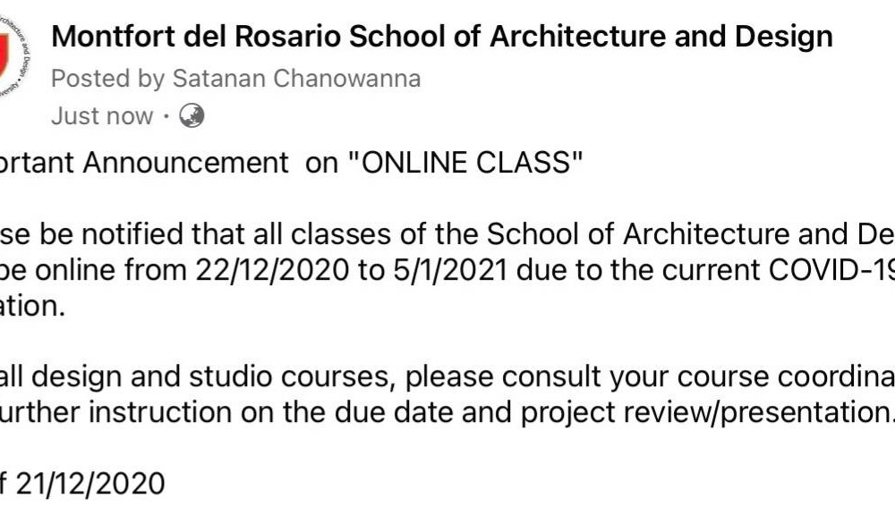 Important Announcement from ONLINE CLASS Important Announcement from ONLINE CLASS