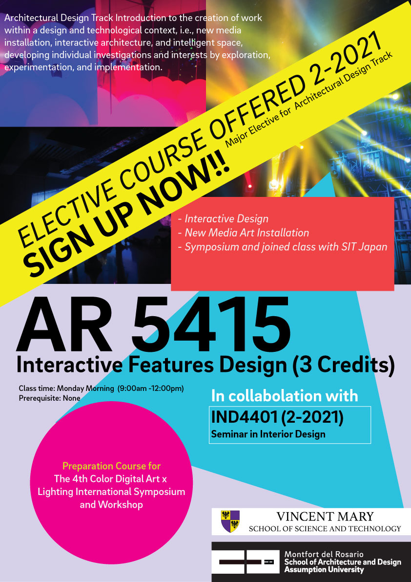 Elective 2/2021: AR5415 Interactive Features Design (Architectural Design Track)