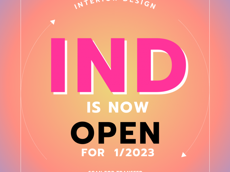 Interior Design is now open for 1/2023